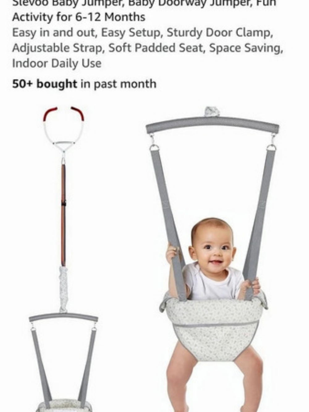 Slevoo Baby Doorway Jumper Gray